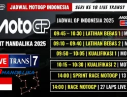 Jadwal MotoGP Mandalika 2025: Aksi Balap Dunia di Lombok